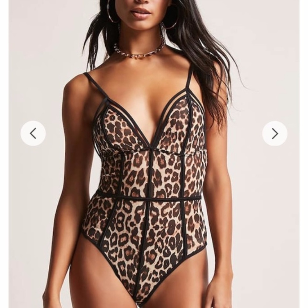 Cheetah / Leopard Print Mesh Bodysuit